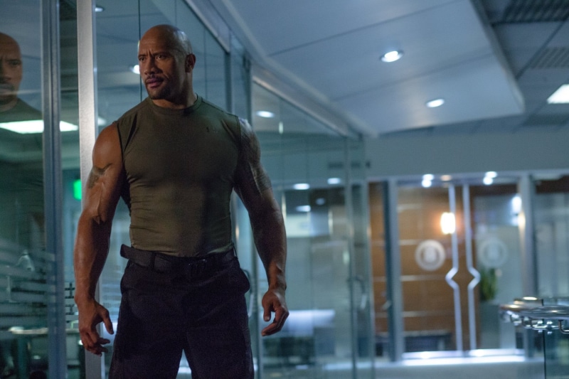 effort, indoors, Dwayne Johnson, one person, mid adult, Luke Hobbs, muscular build, men, aggression, front view, strength, exercising, Fast and Furious