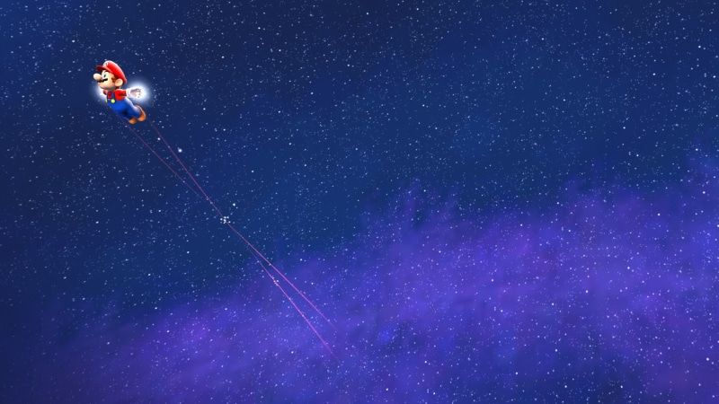 stars, illustration, super mario galaxy, awesome, flying, mario, 1080P, galaxy, super