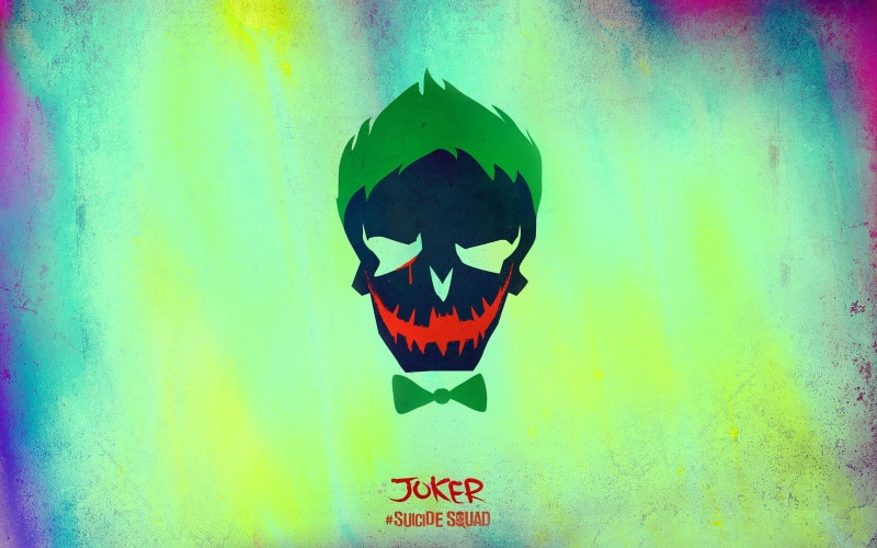 craft, graffiti, multi colored, Suicide Squad, creativity, Joker, mural, close-up, red, representation, turquoise colored, logo, squad, built structure
