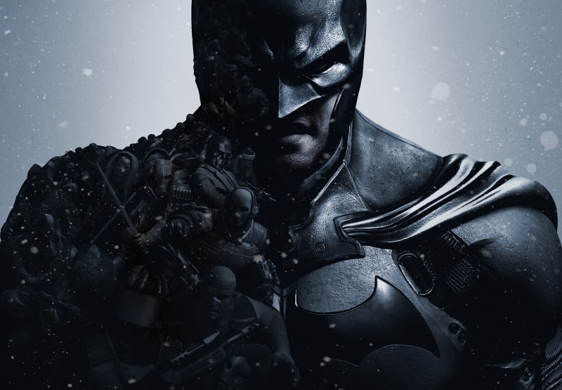 helmet, Batman Arkham Origins, waist up, obscured face, villains, headwear, enemies, portrait, Deadshot, body Armor, Black Mask, digital, war, batman, activity