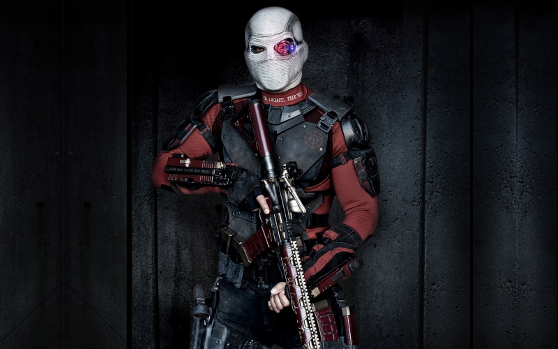 gun, armored, mask, suicide squad, 4K, deadshot, Movies
