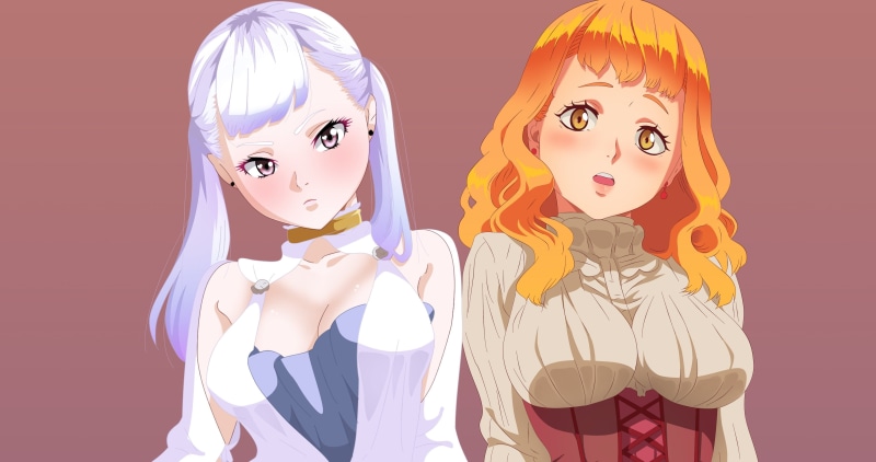 Mimosa, tekai, Black Bull, japonese, Noelle Silva, mahou, manga, 4K, Black Clover, by kisi86, Noelle, anime, blush, madoshi, kawaii, princess, bishojo