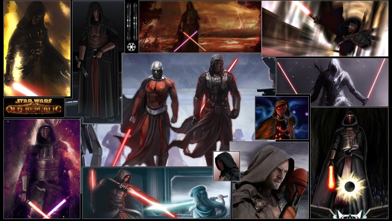 Hood, Purple Lightsaber, Weapon, Star Wars, Darth Malak, Darth Revan, 1080P, Star Wars: The Old Republic, Blue Lightsaber, Lightsaber, Red Lightsaber