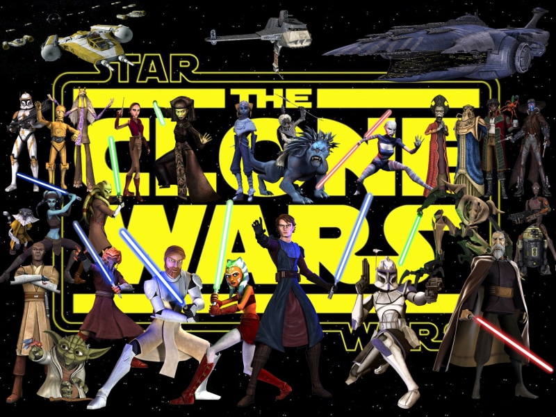 group of people, land vehicle, Captain Rex, Count Dooku, human representation, crowd, communication, Commander Cody, Cad Bane, Luminara Unduli, General Grievous