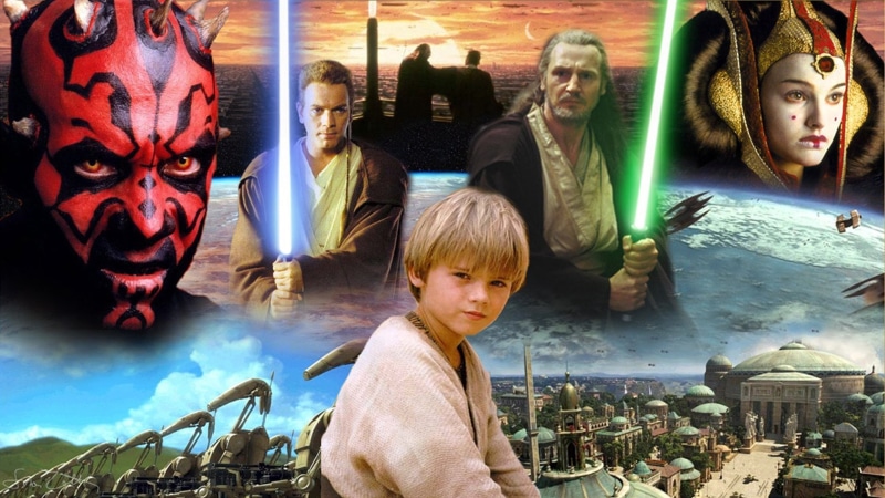 Lightsaber, Blue Lightsaber, Jedi, Darth Maul, Star Wars, Sith (Star Wars), 1080P, Beard, Qui-gon Jinn, Queen Amidala, Man, Horns, Boy, Star Wars Episode I: The Phantom Menace