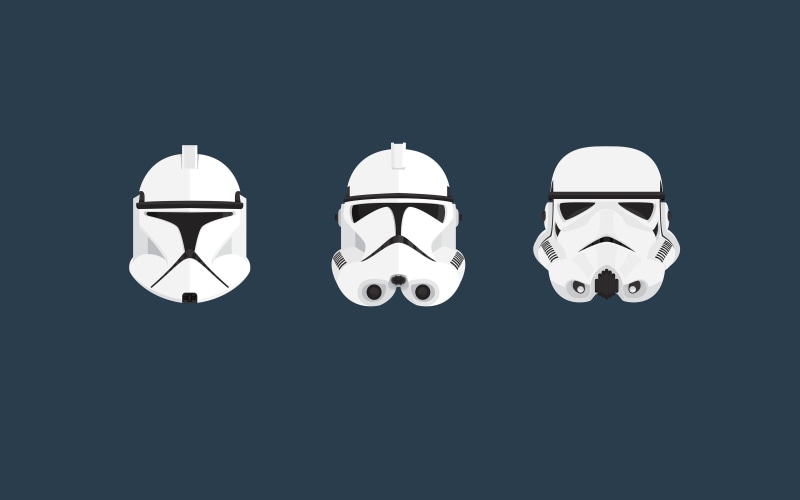 helmet, Star Wars, minimalism, 4K, stormtrooper, clone trooper
