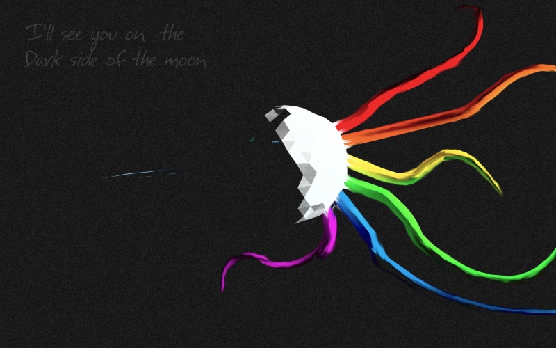 representation, studio shot, low poly, white color, electricity, blackboard, Pink Floyd, side, dark, indoors, art and craft, cable, moon, animal representation