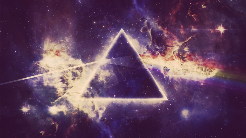 Pink Floyd, triangle, The Dark Side of the Moon, 1080P, digital art