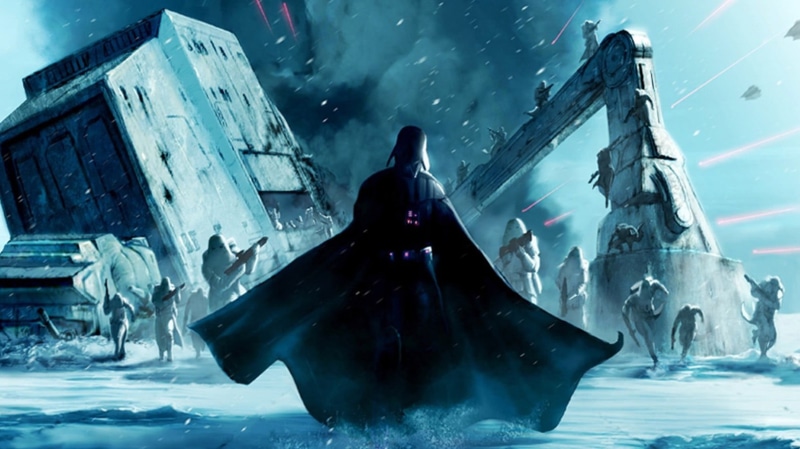 wars, swimming, sea, 720P, nature, marine, one person, snow, animals in the wild, transportation, cold temperature, water, ice, Darth Vader, Star Wars