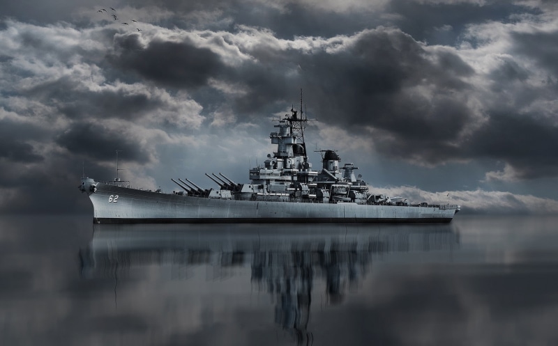 Warships, USS New Jersey (BB-62), 1080P, Battleship