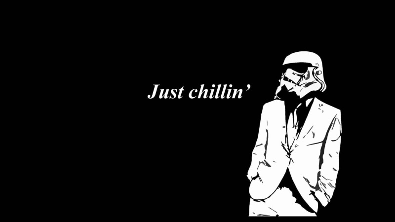 front view, western script, studio shot, copy space, human representation, chillin, young adult, representation, Star Wars, one person, standing