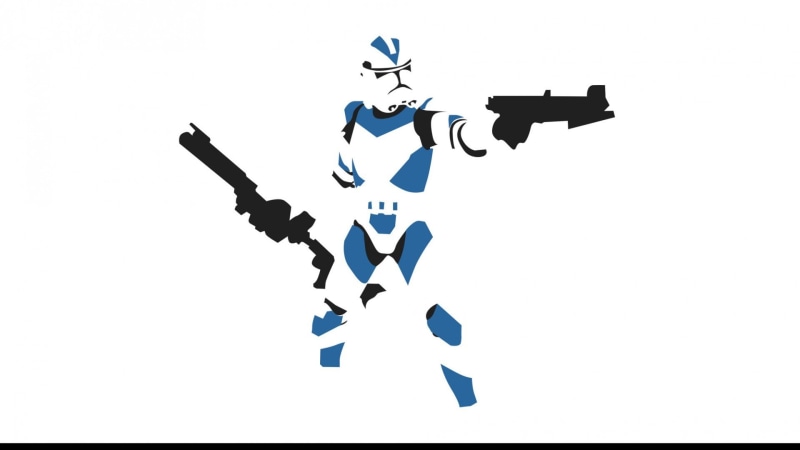 clone trooper, Star Wars, 1080P, minimalism