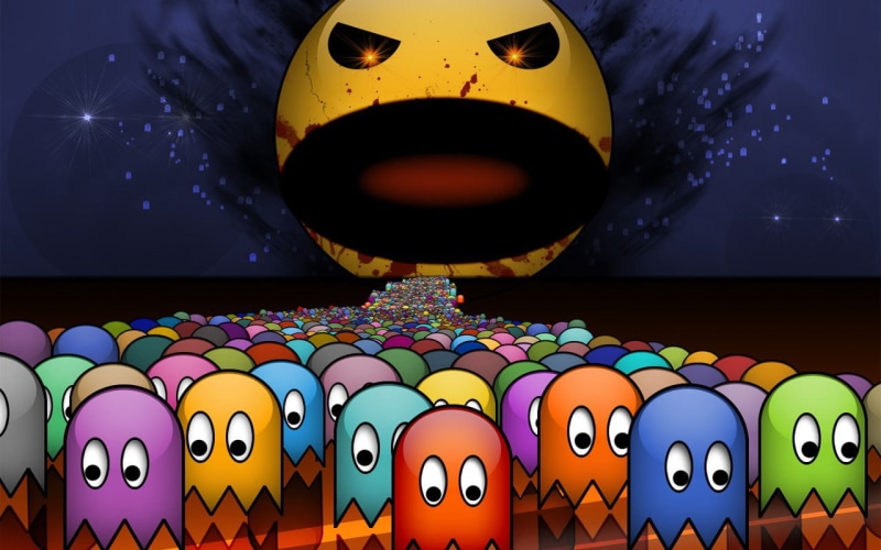 animal representation, pac, art and craft, still life, multi colored, indoors, animal, 720P, animal themes, design, decoration, yellow, celebration, Pac-Man 