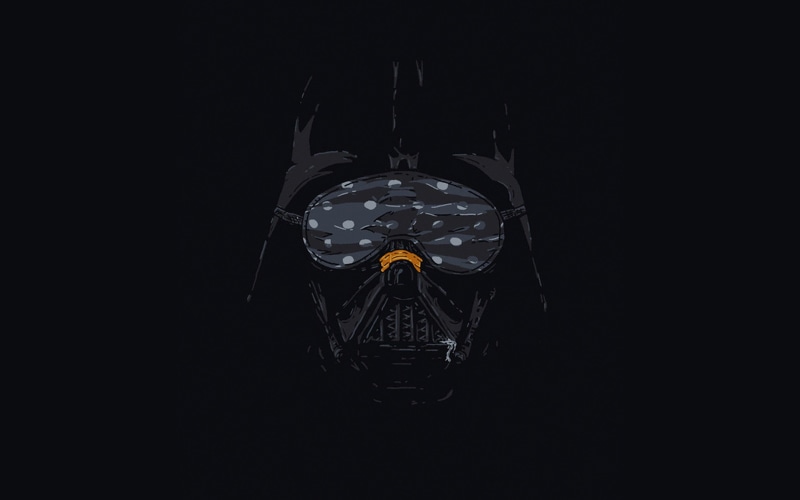 night, illust, portrait, hanging, dark, cut out, metal, vader, mode of transportation, studio shot, black color, close-up, copy space, black background