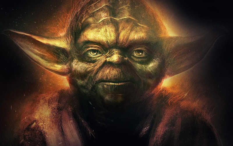 primate, portrait, yoda, 4K, vertebrate, starwars, textured effect, looking at camera, mammal, animal wildlife, poster, spooky, ape, emotion, art, digital composite