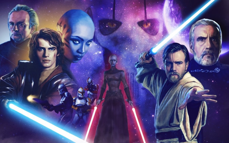 people, young men, group of people, nightlife, Star Wars, arts culture and entertainment, adult, illuminated, women, technology, dj, night, young women