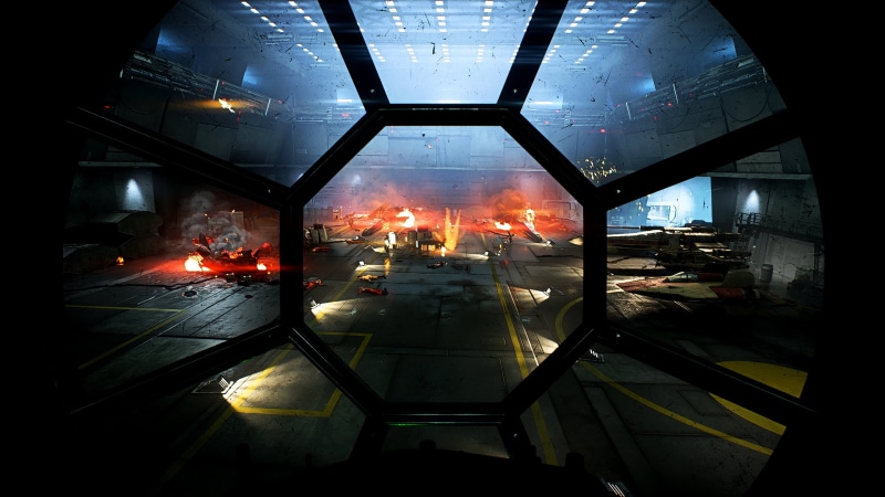 Star Wars Battlefront II (2017), 2K, TIE Fighter, Star Wars, Cockpit, Hangar
