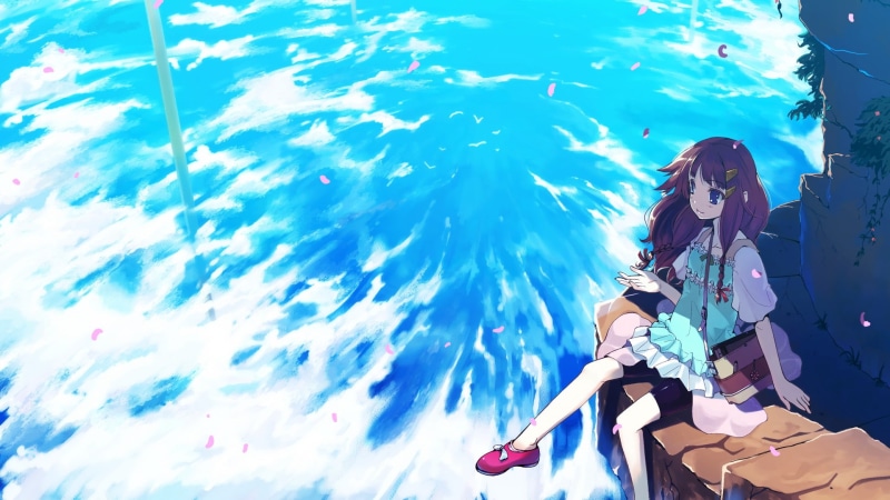 original characters, skies, art, anime, Clouds, original, characters, girls, hd, 1080P, nature, Anime Girls, sky