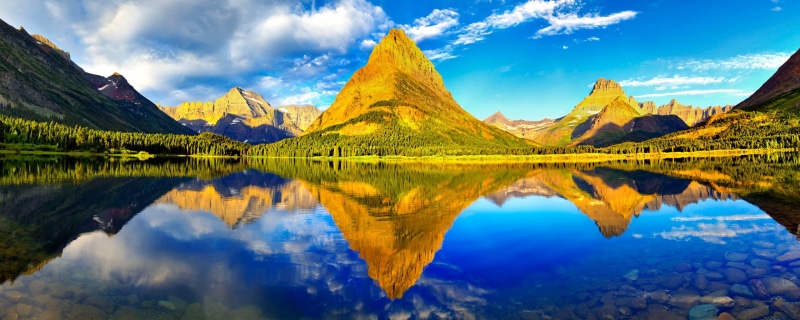 glacier, dual, monitor, hills, park, 2K, beige, poster, green, mountain, national
