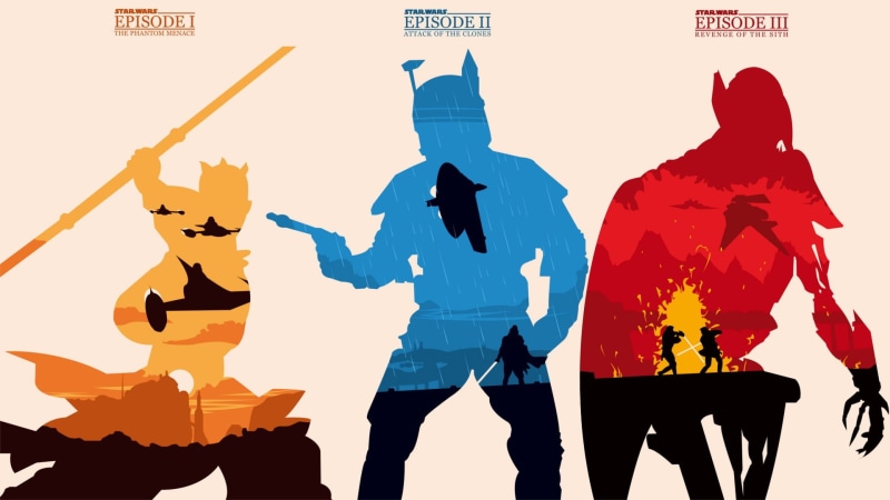 Darth Maul, 1080P, togetherness, males, Jango Fett, silhouette, music, arts culture and entertainment, communication, group of people, nature, Star Wars