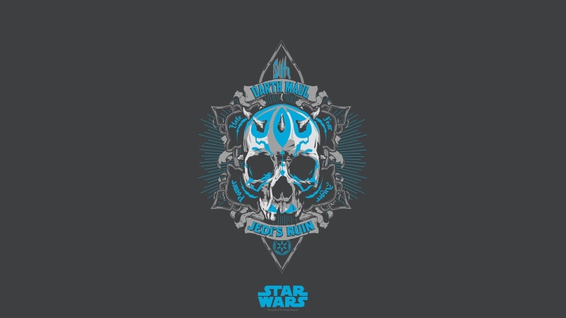 logo, biker, medieval, blue, single object, design, Darth Maul, badge, indoors, insignia, no people, illustration, wars, pattern, weapon, backgrounds, evil