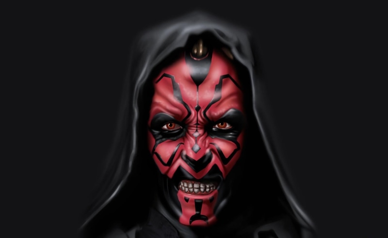 anger, portrait, looking at camera, isolated, black Color, backgrounds, halloween, body part, digital, shock, fear, sith, cape, darth maul, mystery, human body part