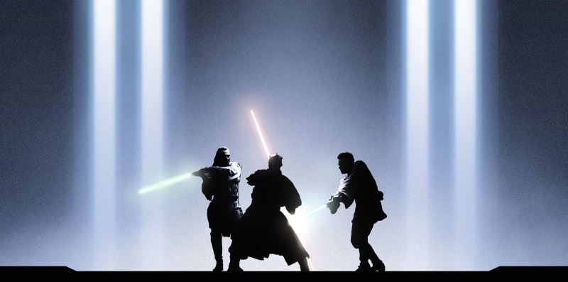 2K, star wars, Qui-Gon Jinn, jedi, Obi-Wan Kenobi, Star wars. Episode I: the phantom menace, Star Wars: Episode I - The Phantom Menace, Darth Maul