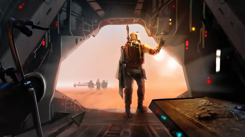 occupation, men, adult, indoors, Star Wars, stage, real people, 1080P, standing, lifestyles, travel, government, architecture, activity, Boba Fett, rear view