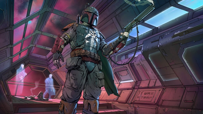 Boba Fett, 1080P, Star Wars, science fiction, artwork, bounty hunter
