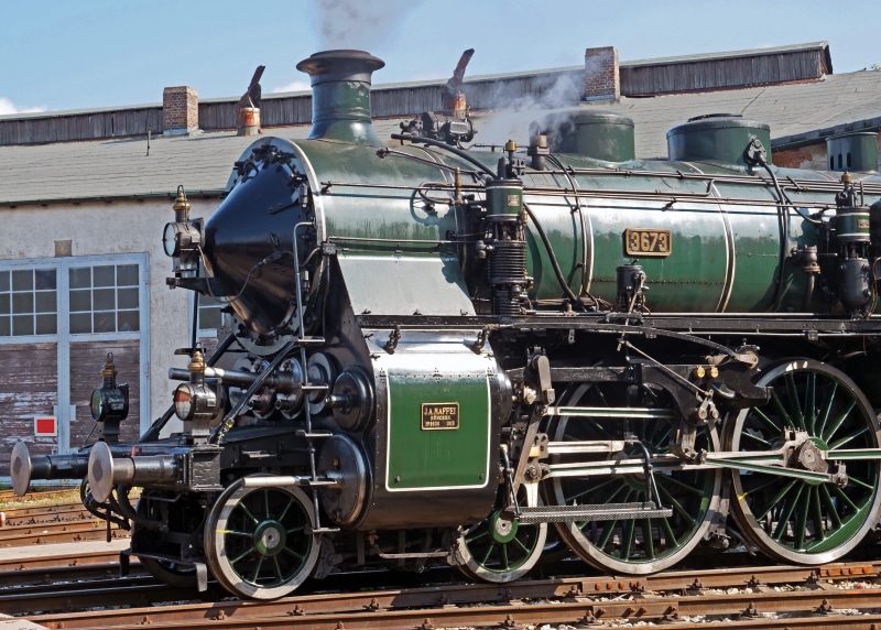 express train, train - vehicle, four-cylinder-composite, metal, steam locomotive, fueled, 4K, transportation, mode of transportation, travel, railway