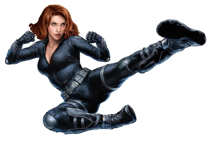 lifestyles, simple background, studio shot, leather, Black Widow, Scarlett Johansson, young women, women, indoors, young adult, portrait, hairstyle, full length