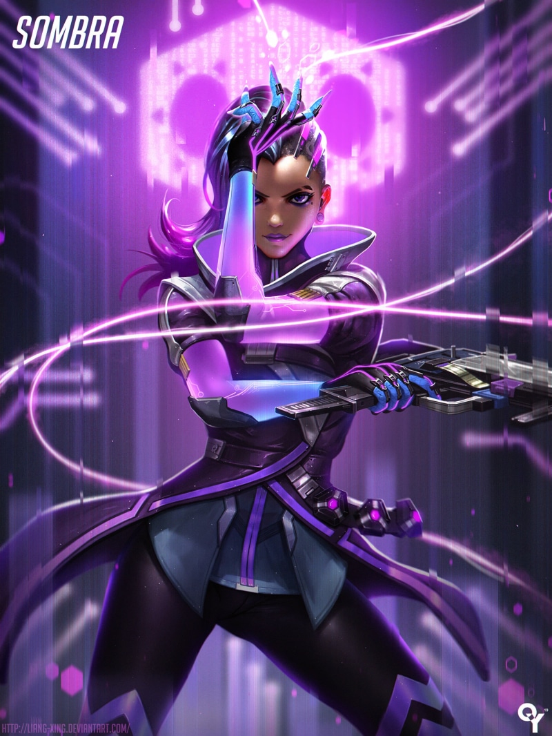 anime, females, Overwatch, complexity, gun, portrait, futuristic, weapon, illustration, clothing, occupation, beauty, anime girls, technology, digital composite