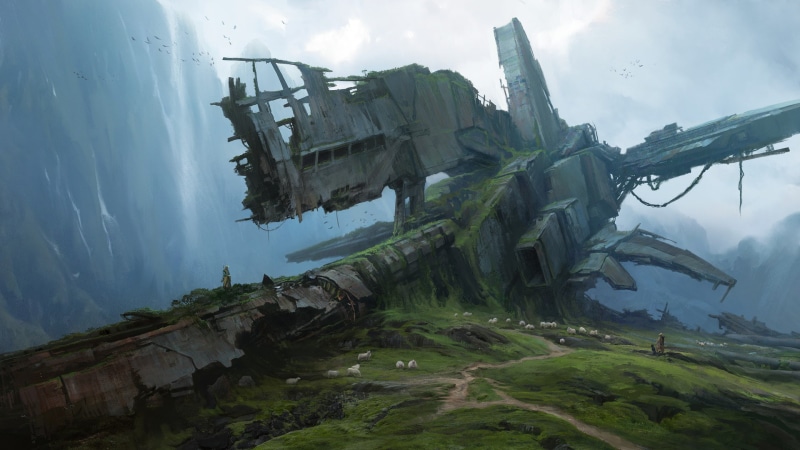 Wreck, Sci Fi, 1080P, Spaceship