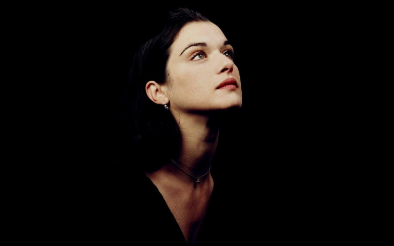 Rachel Weisz, black, face, actress, women, 1080P, brunette