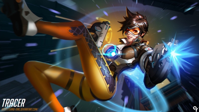 arts culture and entertainment, technology, looking at camera, portrait, Overwatch, short hair, brunette, lifestyles, amusement park ride, motion, women