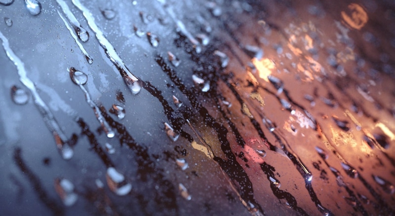 selective focus, backgrounds, blender, 1080P, light, dropping, Artistic, render, day, rain, outdoors, nature, no people, blue, window, monsoon, drop, organic