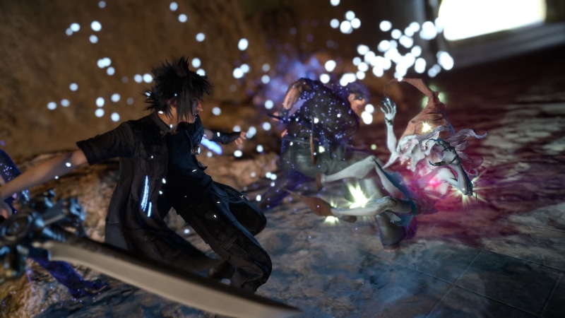casual clothing, real people, 1080P, motion, indoors, Final Fantasy XV, adult, Noctis, young adult, focus on foreground, lifestyles, representation, sitting