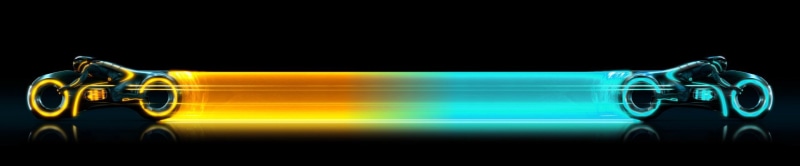 bar, 1080P, light, teal, Tron, yellow, illustration, TRON: Legacy, neon