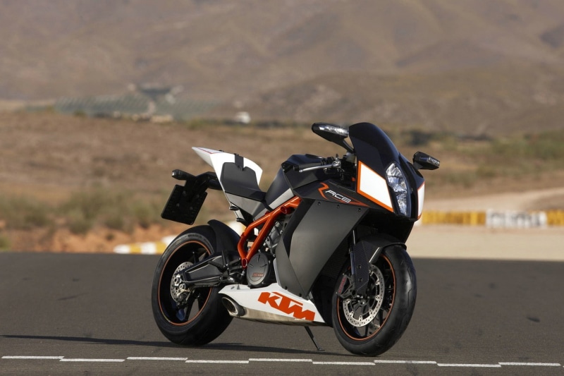 road, nature, KTM RC8, motion, land vehicle, helmet, KTM, 720P, driving, travel, city, road trip, motorcycle, day, riding, transportation, outdoors, one person