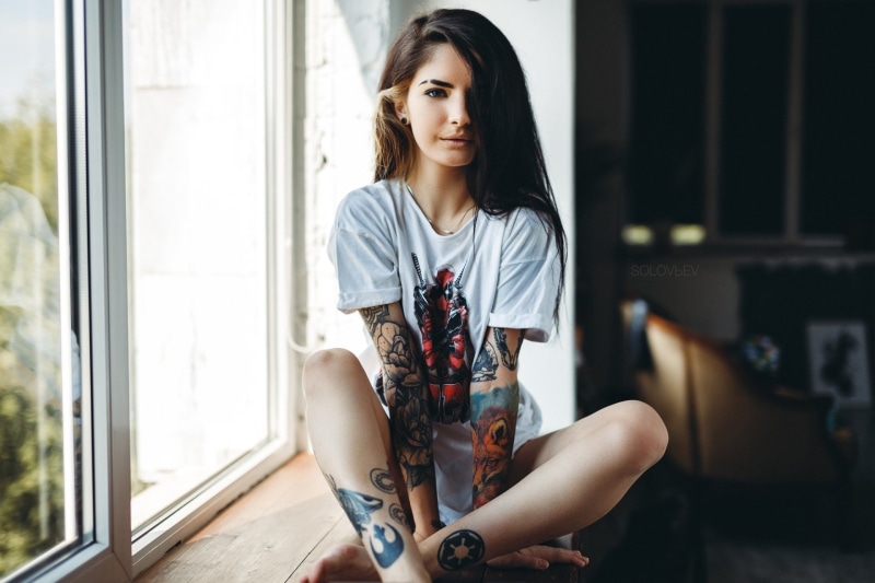 Models, Model, Girl, Tattoo, Woman, Brunette, 1080P