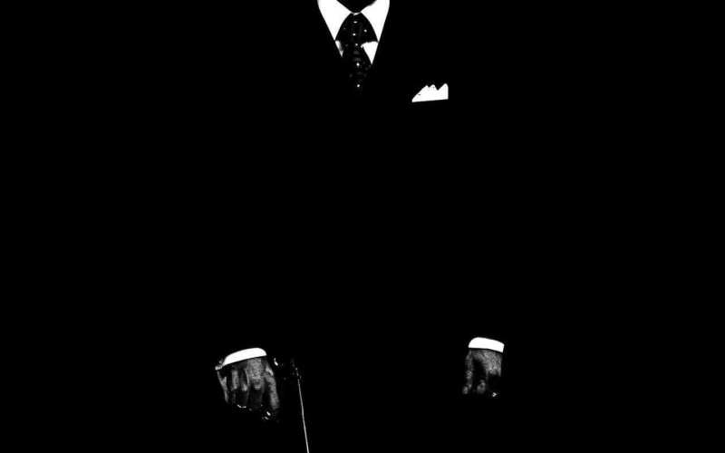 lighting equipment, men, copy space, black background, silhouette, low angle view, 1080P, studio shot, s, close-up, suits, indoors, suit, light, illuminated