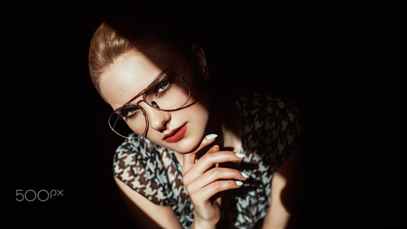 glasses, portrait, Carla Sonre, blonde, white nails, Damian Piórko, women, 1080P