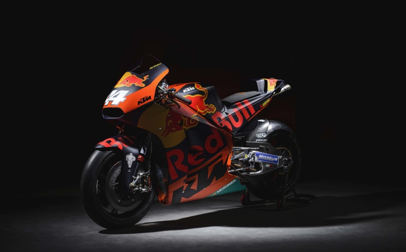 stationary, animal representation, black color, KTM RC16, studio shot, helmet, crash helmet, red, motorcycle, Race bike, 2017, MotoGP bike, no people, land vehicle