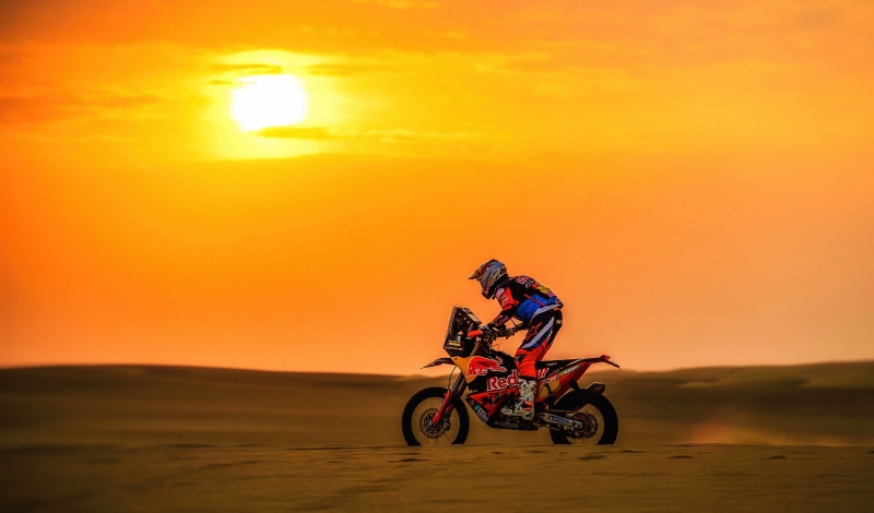Rally, Sport, Motorbike, Sunset, KTM, Moto, Dakar, Racer, Speed, The sun, Bike, 2K, Motorcycle