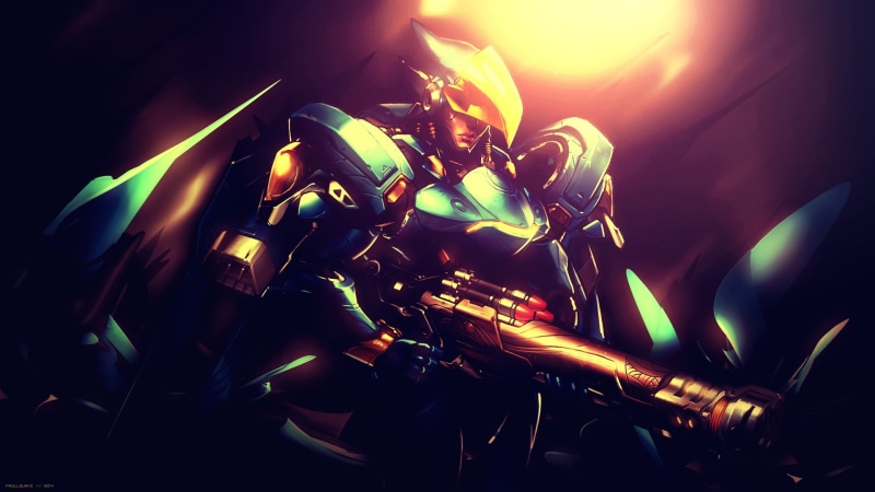 robot, technology, transportation, event, stage, Overwatch, performance, close-up, arts culture and entertainment, yellow, nightlife, illuminated, music