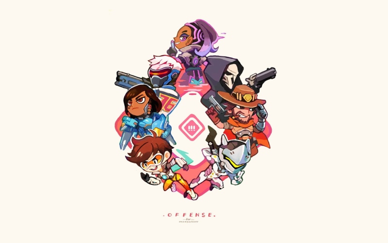 copy space, 1080P, human body part, girls, Sombra (Overwatch), representation, Reaper (Overwatch), creativity, assorted, onemegawatt, indoors, Tracer (Overwatch)