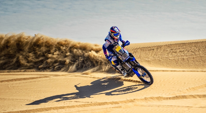 Motorcycle, Sand, Rally, Dune, Speed, Dakar, Sands, 4K, Yamaha, Moto, Racer