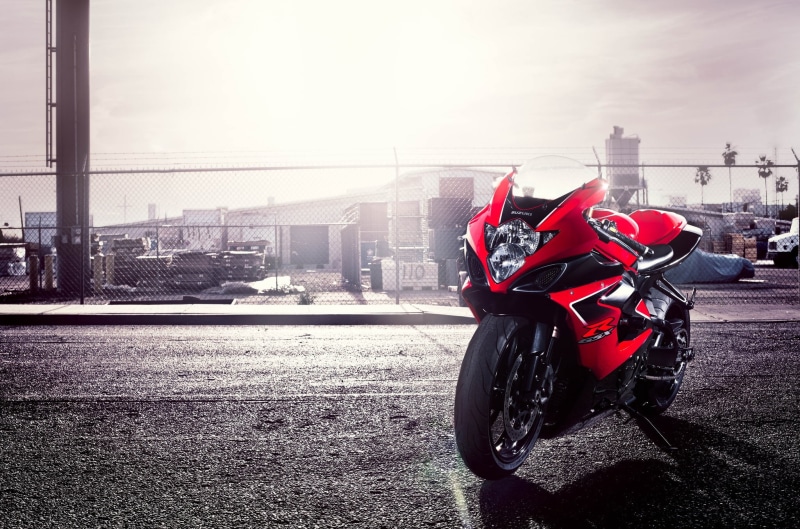 outdoors, architecture, engine, transportation, gsx-r, nature, built structure, land Vehicle, action, helmet, 1080P, sunlight, stationary, road, 1000