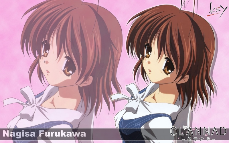 young women, pink Color, one Person, illustration, furukawa nagisa, human Hair, clannad, hairstyle, teenage Girls, girls, headshot, real people, representation