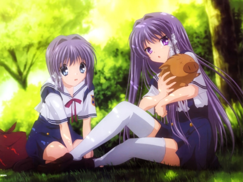 teenage Girls, girl, characters, outdoors, clip Art, costume, field, fear, grass, blue, anime, boys, park, two, backgrounds, computer Graphic, representation